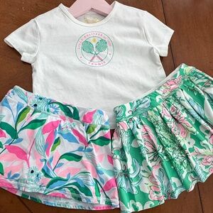 Toddler XS Lilly Pulitzer Tee and 2 skorts